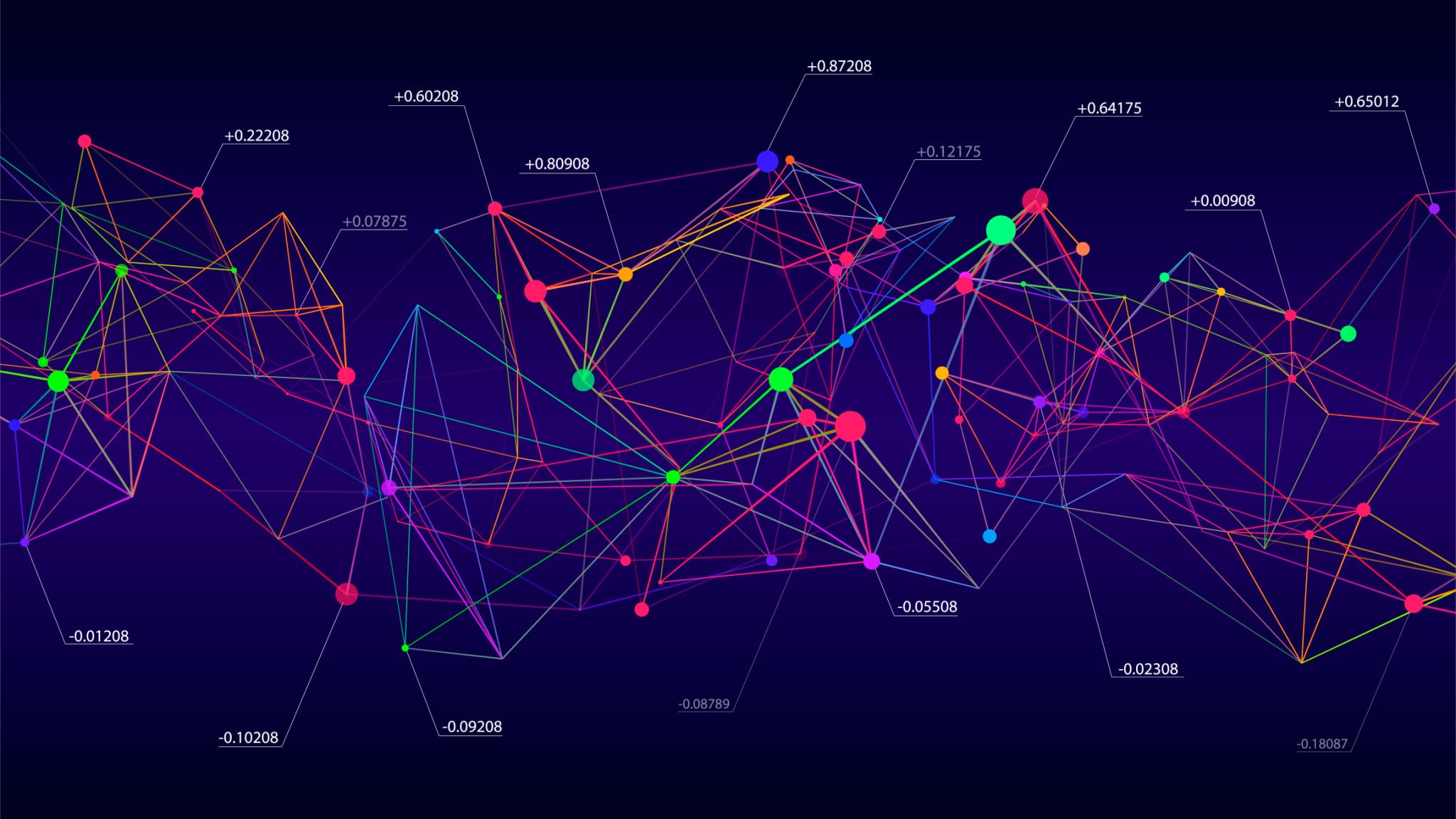 Futuristic AI Blockchain Data Visualization Network