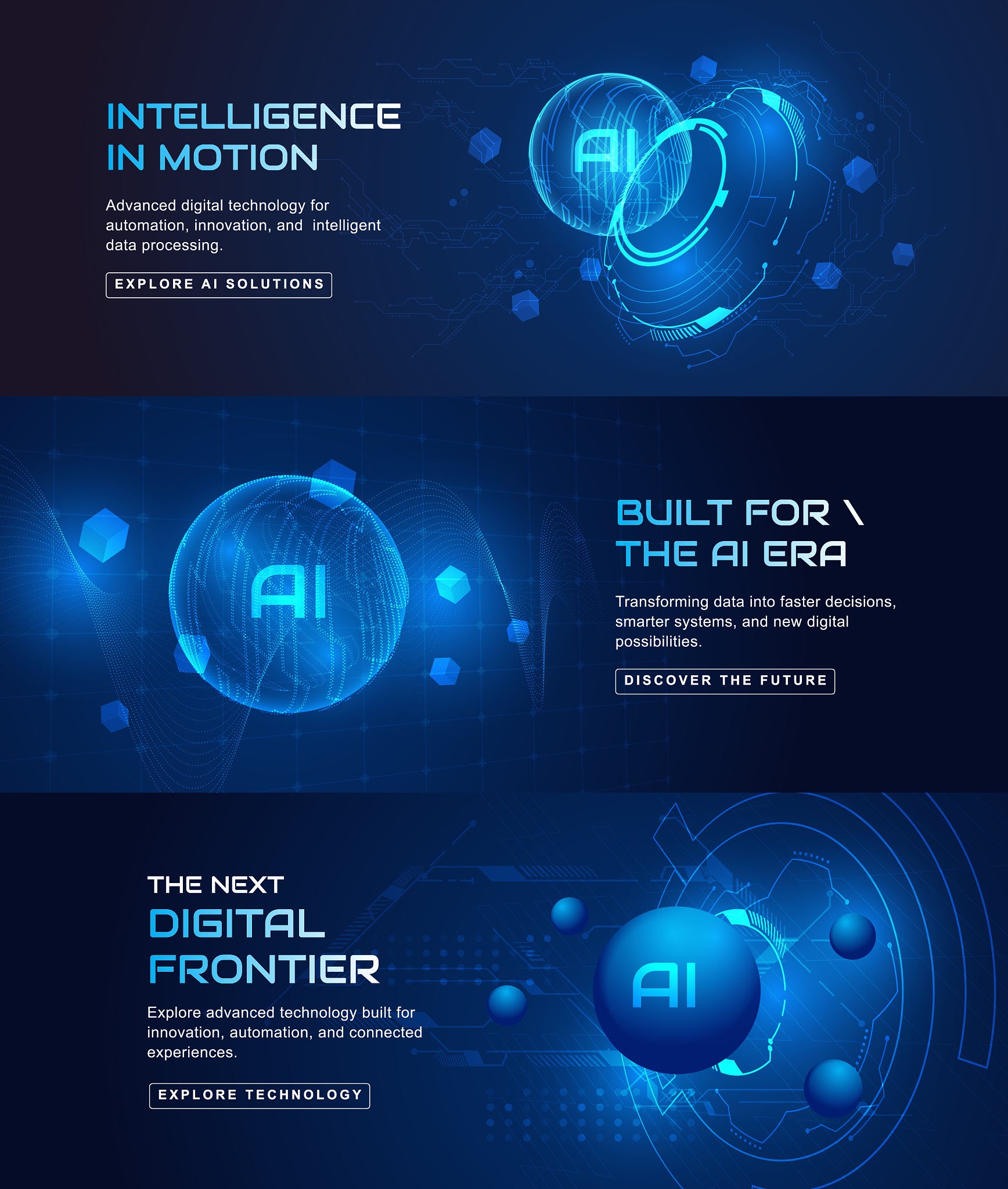 Futuristic AI Technology Overview Banner